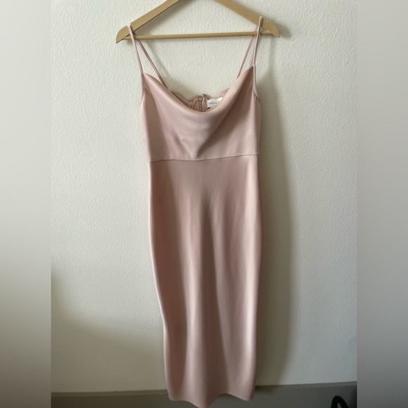 Sachin & Babi cali satin cowl neck midi slip dress with slit - Picture 2 of 8